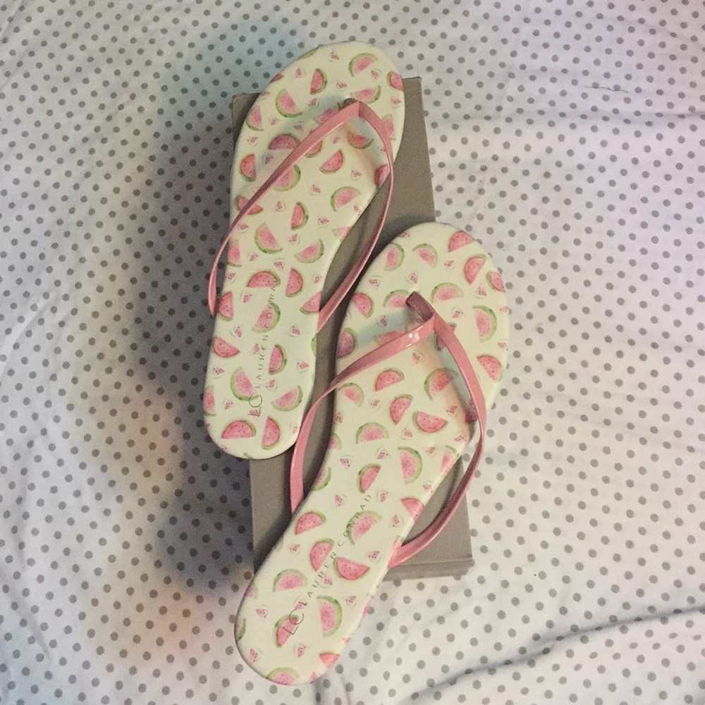 Lauren Conrad - Watermelon Flip Flops - Size 10